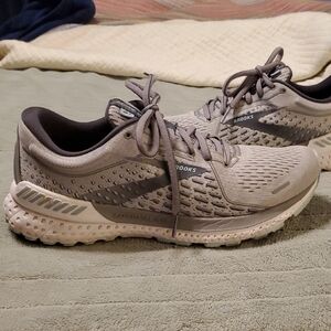 Brooks Adrenline Women's Athletic Shoes in Gray, White, Mint Green Accents